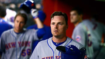 Aug 15, 2016; Phoenix, AZ, USA; New York Mets outfielder Jay Bruce against the Arizona Diamondbacks at Chase Field. Mandatory Credit: Mark J. Rebilas-USA TODAY Sports