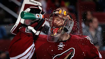 GLENDALE, AZ - JANUARY 06: Goaltender Mike Smith