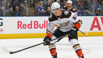 TORONTO, ON - FEBRUARY 7: Troy Terry #61 of the Anaheim Ducks (Photo by Claus Andersen/Getty Images)