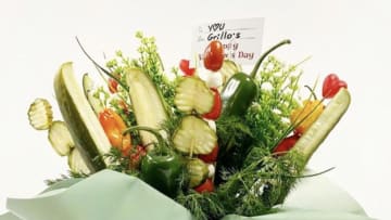 Grillo's Pickles Valentine's Day bouquet, photo provided by Grillo's Pickles