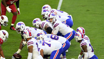 GLENDALE, ARIZONA - NOVEMBER 15: Josh Allen #17 of the Buffalo Bills gets ready to take the snap from under center against the Arizona Cardinals at State Farm Stadium on November 15, 2020 in Glendale, Arizona. (Photo by Norm Hall/Getty Images)