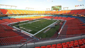 Nov 15, 2014; Miami Gardens, FL, USA; A general view of Sun Life Stadium before a game between Florida State Seminoles and Miami Hurricanes. Mandatory Credit: Steve Mitchell-USA TODAY Sports