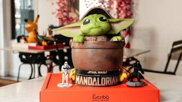 BARCELONA, SPAIN - APRIL 03: A baby Yoda Easter cake is seen at the Escriba bakery on April 03, 2020 in Barcelona, Spain. Catalan population is preparing to consume Easter cakes for next Monday, April 13 while Spain ordered all non-essential workers to stay home for two weeks to help slow the Coronavirus (COVID-19) pandemic, which has killed more than 10,000 people in the country. (Photo by Miquel Benitez/Getty Images)