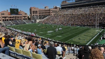 Sep 12, 2015; Boulder, CO, USA; General wide view of Folsom field in the second quarter of the game between the Massachusetts Minutemen against the Colorado Buffaloes. Mandatory Credit: Ron Chenoy-USA TODAY Sports