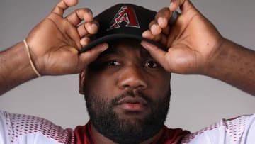 SCOTTSDALE, ARIZONA - FEBRUARY 20: Abraham Almonte #48 of the Arizona Diamondbacks poses for a portrait during photo day at Salt River Fields at Talking Stick on February 20, 2019 in Scottsdale, Arizona. (Photo by Christian Petersen/Getty Images)