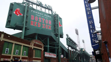 BOSTON, MASSACHUSETTS - MARCH 19: A view outside of Fenway Park on March 19, 2020 in Boston, Massachusetts. The NBA, NHL, NCAA and MLB have all announced cancellations or postponements of events because of the COVID-19. (Photo by Maddie Meyer/Getty Images)