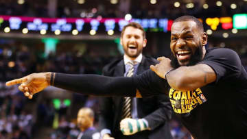 BOSTON, MA - FEBRUARY 11: Lebron James (Photo by Adam Glanzman/Getty Images)