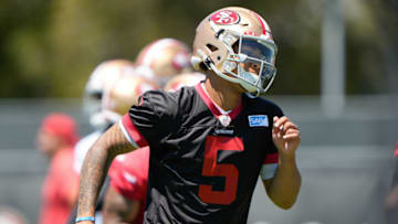 San Francisco 49ers quarterback prospect Trey Lance. Mandatory Credit: Stan Szeto-USA TODAY Sports