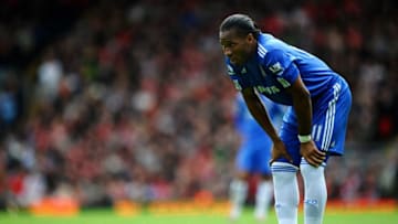 LIVERPOOL, ENGLAND - MAY 02: Didier Drogba of Chelsea looks on during the Barclays Premier League match between Liverpool and Chelsea at Anfield on May 2, 2010 in Liverpool, England. (Photo by Laurence Griffiths/Getty Images)
