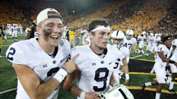 IOWA CITY, IOWA- SEPTEMBER 23: Quarterbacks Tommy Stevens