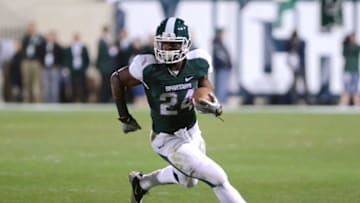 Le'Veon Bell, Michigan State football (Photo by Mark Cunningham/Getty Images)