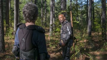 Melissa McBride as Carol Peletier, Lennie James as Morgan Jones - The Walking Dead _ Season 8, Episode 14 - Photo Credit: Gene Page/AMC