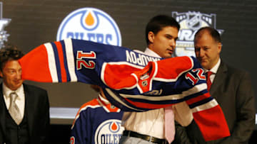 June 22, 2012; Pittsburgh, PA, USA; Nail Yakupov Mandatory Credit: Charles LeClaire-USA TODAY Sports