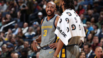 Jevon Carter Mike Conley Memphis Grizzlies (Photo by Joe Murphy/NBAE via Getty Images)