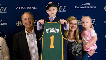 SALT LAKE CITY, UT - OCTOBER 06: (L-R) Utah Jazz President Randy Rigby President, JP Gibson