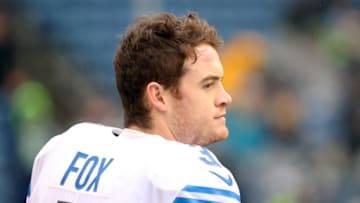 SEATTLE, WASHINGTON - JANUARY 02: Jack Fox #3 of the Detroit Lions looks on before the game against the Seattle Seahawks at Lumen Field on January 02, 2022 in Seattle, Washington. (Photo by Abbie Parr/Getty Images)