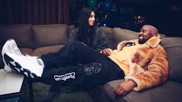 Kim Kardashian West and Kanye West (Photo by Rich Fury/Forum Photos via Getty Images)