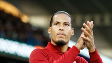 HUDDERSFIELD, ENGLAND - OCTOBER 20: Virgil van Dijk of Liverpool FC during the Premier League match between Huddersfield Town and Liverpool FC at John Smith's Stadium on October 20, 2018 in Huddersfield, United Kingdom. (Photo by Ben Early/Getty Images)