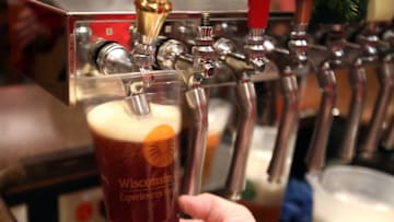Apr 6, 2015; Madison, WI, USA; Beer is served at the University of Wisconsin Memorial Union in Madison Monday night during the game between the Wisconsin Badgers and Duke Blue Devils in the NCAA Final Four Championship game. Duke defeated Wisconsin 68-63. Mandatory Credit: Mary Langenfeld-USA TODAY Sports