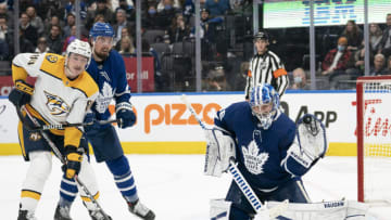 Nov 16, 2021; Toronto, Ontario, CAN; Toronto Maple Leafs Jack Campbell Mandatory Credit: Nick Turchiaro-USA TODAY Sports