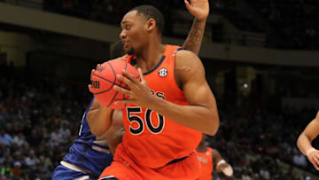BIRMINGHAM, AL - DECEMBER 14: Auburn Tigers center Austin Wiley (50) during the game between the Auburn Tigers and the Saint Louis Billikens at Legacy Arena in Birmingham, Alabama on December 14, 2019. (Photo by Michael Wade/Icon Sportswire via Getty Images)