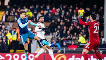 LONDON, ENGLAND - JANUARY 20: Dele Alli of Tottenham Hotspur scoring goal during the Premier League match between Fulham FC and Tottenham Hotspur at Craven Cottage on January 20, 2019 in London, United Kingdom. (Photo by Sebastian Frej/MB Media/Getty Images)