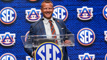 Auburn Tigers HC Bryan Harsin said that he's excited about opening up the season with five straight home games at Jordan-Hare Stadium Mandatory Credit: Dale Zanine-USA TODAY Sports