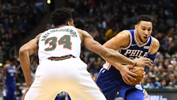 Giannis Antetokounmpo, Milwaukee Bucks | Ben Simmons, Philadelphia 76ers (Photo by Stacy Revere/Getty Images)