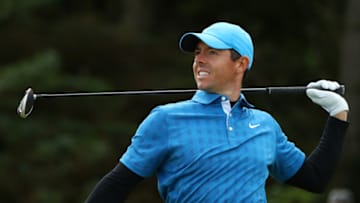 PORTRUSH, NORTHERN IRELAND - JULY 18: Rory McIlroy of Northern Ireland reacts during the first round of the 148th Open Championship held on the Dunluce Links at Royal Portrush Golf Club on July 18, 2019 in Portrush, United Kingdom. (Photo by Francois Nel/Getty Images)