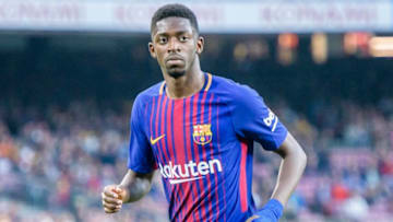 BARCELONA, SPAIN - MAY 09: Ousmane Dembele of FC Barcelona reacts during the La Liga 2017-18 match between FC Barcelona and Villarreal CF at Camp Nou on May 09 2018 in Barcelona, Spain. (Photo by Power Sport Images/Getty Images)