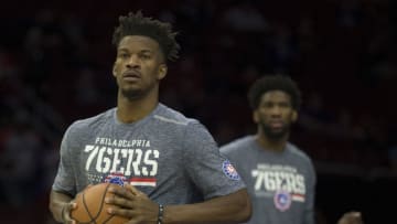 Jimmy Butler & Joel Embiid | Philadelphia 76ers (Photo by Mitchell Leff/Getty Images)