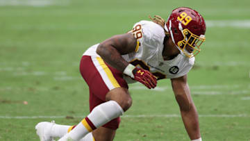 GLENDALE, ARIZONA - SEPTEMBER 20: Defensive end Chase Young #99 of the Washington Football Team in action during the NFL game against the Arizona Cardinals at State Farm Stadium on September 20, 2020 in Glendale, Arizona. The Cardinals defeated the Washington Football Team 30-15. (Photo by Christian Petersen/Getty Images)