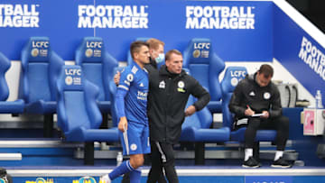 Brendan Rodgers of Leicester City Cengiz Under (Photo by Alex Pantling/Getty Images)