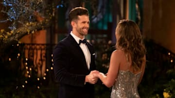 THE BACHELORETTE - "1501" - It's a tractor...It's a plane...It's the self-appointed king of the jungle! Hannah's search for fierce love is matched with fierce competition as one hopeful bachelor sets a high bar by jumping the fence, while another pops out from the limo, in true beast fashion. At the end of the day, whether he is a golf pro looking to be Hannah's hole-in-one, a Box King seeking a woman who checks all his boxes, or a man with a custom-made pizza delivery, everyone wants a piece of Hannah's heart on the highly anticipated 15th season of "The Bachelorette," premiering MONDAY, MAY 13 (8:00-10:01 p.m. EDT), on The ABC Television Network. (ABC/John Fleenor)JED, HANNAH BROWN