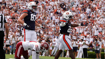 The "greatest of all time" superlative was given to a deep Auburn football position group by Harrison Tarr of The College Loop Mandatory Credit: John Reed-USA TODAY Sports