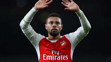 LONDON, ENGLAND - JANUARY 01: Francis Coquelin of Arsenal applauds the fans following his team's 2-0 victory during the Premier League match between Arsenal and Crystal Palace at the Emirates Stadium on January 1, 2017 in London, England. (Photo by Clive Mason/Getty Images)