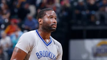 INDIANAPOLIS, INDIANA - APRIL 10: Donald Sloan #15 of the Brooklyn Nets looks on against the Indiana Pacers during a game at Bankers Life Fieldhouse on April 10, 2016 in Indianapolis, Indiana. The Pacers defeated the Nets 129-105. NOTE TO USER: User expressly acknowledges and agrees that, by downloading and or using the photograph, User is consenting to the terms and conditions of the Getty Images License Agreement. (Photo by Joe Robbins/Getty Images)
