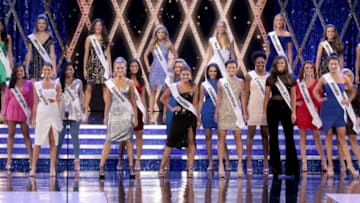 ATLANTIC CITY, NJ - SEPTEMBER 05: The Miss America candidates take the stage for the 1st Night of Preliminaries of the Miss America 2.0 competition at Atlantic City Boardwalk Hall on September 5, 2018 in Atlantic City, New Jersey. (Photo by Donald Kravitz/Getty Images)