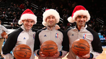 NEW YORK, NY - DECEMBER 25: NBA referees pose for a photo before the Oklahoma City Thunder play the New York Knicks on Christmas Day at Madison Square Garden in New York City on December 25, 2013. NOTE TO USER: User expressly acknowledges and agrees that, by downloading and or using this photograph, User is consenting to the terms and conditions of the Getty Images License Agreement. Mandatory Copyright Notice: Copyright 2013 NBAE (Photo by Nathaniel S. Butler/NBAE via Getty Images)