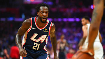 LOS ANGELES, CA - DECEMBER 22: Los Angeles Clippers Guard Patrick Beverley (21) defends the ball during a NBA game between the Denver Nuggets and the Los Angeles Clippers on December 22, 2018 at STAPLES Center in Los Angeles, CA. (Photo by Brian Rothmuller/Icon Sportswire via Getty Images)