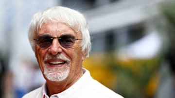 SOCHI, RUSSIA - SEPTEMBER 28: Bernie Ecclestone, Chairman Emeritus of the Formula One Group, looks on in the Paddock before final practice for the F1 Grand Prix of Russia at Sochi Autodrom on September 28, 2019 in Sochi, Russia. (Photo by Mark Thompson/Getty Images)