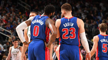 Detroit Pistons Blake Griffin and Andre Drummond. (Photo by Chris Schwegler/NBAE via Getty Images)