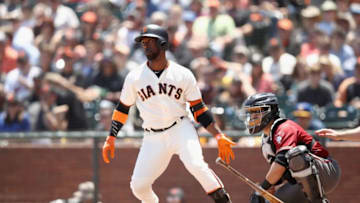 SAN FRANCISCO, CA - JUNE 06: Andrew McCutchen #22 of the San Francisco Giants bats against the Arizona Diamondbacks at AT&T Park on June 6, 2018 in San Francisco, California. (Photo by Ezra Shaw/Getty Images)