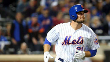 Apr 25, 2016; New York City, NY, USA; New York Mets first baseman Lucas Duda (21) runs out on his two run home run during the third inning against the Cincinnati Reds at Citi Field. Mandatory Credit: Anthony Gruppuso-USA TODAY Sports