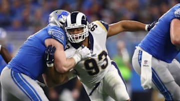 DETROIT, MI - DECEMBER 02: Ndamukong Suh #93 of the Los Angeles Rams rushes against the Detroit Lions during the first half at Ford Field on December 2, 2018 in Detroit, Michigan. (Photo by Gregory Shamus/Getty Images)