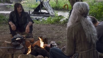 Melissa McBride as Carol Peletier, Norman Reedus as Daryl Dixon, Matt Lintz as Henry - The Walking Dead _ Season 9, Episode 7 - Photo Credit: Gene Page/AMC