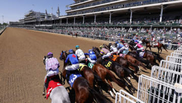 LOUISVILLE, KENTUCKY - MAY 01: Horses break from the gate at the start of the I'll Have Another, race 5 ahead of the 147th Running of the Kentucky Derby, at Churchill Downs on May 01, 2021 in Louisville, Kentucky. (Photo by Jamie Squire/Getty Images)