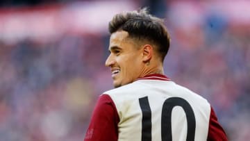 MUNICH, GERMANY - MARCH 08: (BILD ZEITUNG OUT) Philippe Coutinho of Bayern Muenchen looks on during the Bundesliga match between FC Bayern Muenchen and FC Augsburg at Allianz Arena on March 8, 2020 in Munich, Germany. (Photo by Roland Krivec/DeFodi Images via Getty Images)