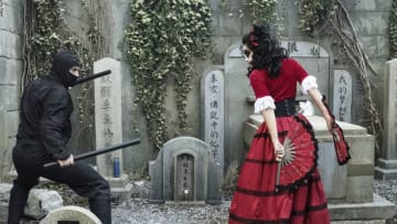 DEADLY CLASS -- "Stigmata Martyr" Episode 105 -- Pictured: Maria Gabriela de Faria as Maria -- (Photo by: Katie Yu/SYFY)
