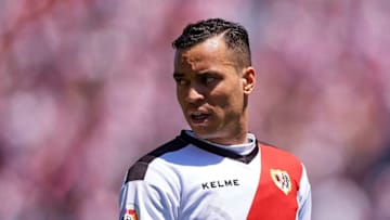 VALENCIA, SPAIN - MAY 04: Raul de Tomas of Rayo Vallecano de Madrid reacts during the La Liga match between Levante UD and Rayo Vallecano de Madrid at Ciutat de Valencia on May 04, 2019 in Valencia, Spain. (Photo by Quality Sport Images/Getty Images)